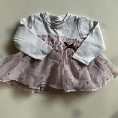 petit main 90サイズ ハート柄チュニック