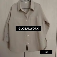 GLOBALWORK 長袖シャツ 110 ベージュ