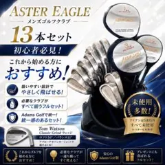 メンズ ゴルフクラブ 13本セット 美品 初心者 未使用多数 キャディバッグのサムネイル
