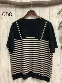 050 新品 黒ブラック 重ね着調 サラッと素材 カットソー