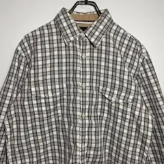 トミーヒルフィガー　チェックシャツ　サイズM ダブルポケット　肘パット　古着