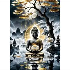 《ラウンド️⭕️》ダイヤモンドアートキット 大仏様 仏陀 ⑤