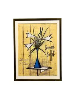 ベルナール・ビュッフェ、花、希少画集画、新品高級額装付 ベルナール・ビュッフェ、花、希少画集画、新品高級額装付 - メルカリ