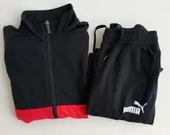 PUMA ジャージ　上下　セット 黒　赤　150