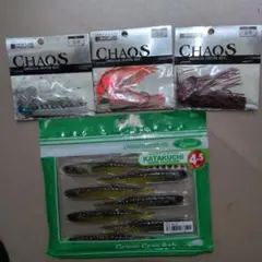 一誠カタクチワームヤバクネ4.5+CHAOS チャターベイト 3/8oz 3個のサムネイル