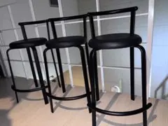 イトーキ　ITOKI ブラック アイアン　スツール 3脚 ハイチェア　IKEA 2026年最新】ITOKI スツールの人気アイテム - メルカリ