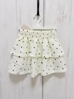 新品‼︎プティマイン　ハート柄フリルスカート 100cm