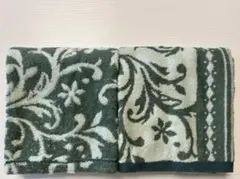 新品　美術館　フェイスタオル　厚手　グリーン　リーフ　草木　北欧のサムネイル