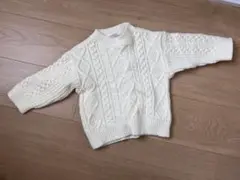 petit main ケーブルニットセーター S アイボリー