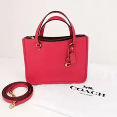 COACH ピンク レザー トートバッグ　2way