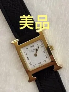 상태좋음 エルメスHERMES HウォッチHH1.201e 2重巻きロングベルト