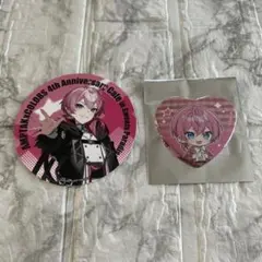 AMPTAK×COLORS 4周年　スイパラ　缶バッジ、コースター　けちゃ