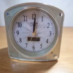 CITIZEN 置時計 アナログ ホワイト