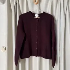 H&M ニットカーディガン バーガンディ ワインレッド ボルドー