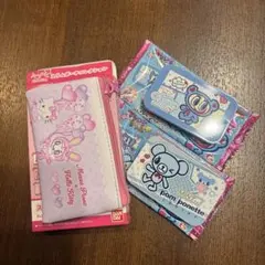 ナルミヤキャラクターズ　メゾピアノ ポーチ＆エンジェルブルー スライド缶ケース