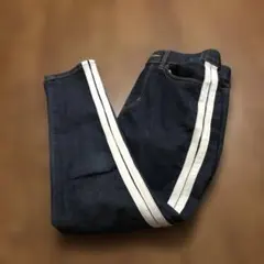 ダークブルーデニム ストライプパンツ