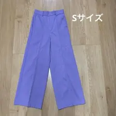 GU パープル ワイドパンツ Sサイズ