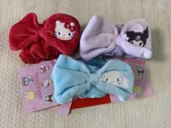 新品タグ付き　3点　洗顔用リストバンド　サンリオキャラクターズ　まとめ売り