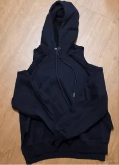 diesel 黒 フード付きパーカー