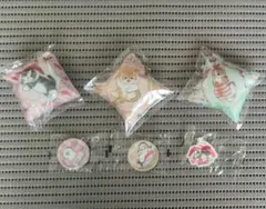 mofusandくら寿司 サメにゃん クッションチャーム缶バッジ ラバーチャーム