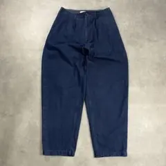 SETTO ダークブルー ワイドデニムパンツ - メルカリ