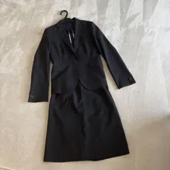 OR IH ICＡ　黒 ストライプ スカートスーツ セット　ビジネス、卒業式　M