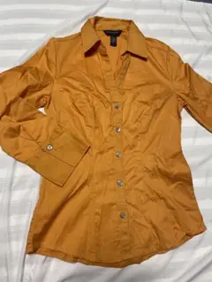BANANA REPUBLIC オレンジ ボタンアップシャツ S