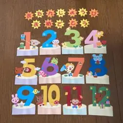壁面飾り 12ヶ月 『お誕生日おめでとう！』保育園・幼稚園・小学校・施設・病院等