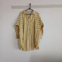 Cutie Blonde イエロー ストライプ シャツ