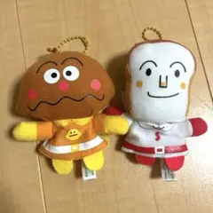 食パンマン カレーパンマン パペット ぬいぐるみ キーホルダー ストラップ