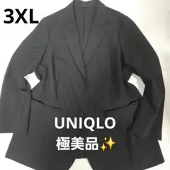 極美品✨️ ユニクロ 感動ジャケット スッキリフィット ブラック 3XL