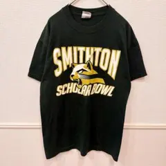 ギルダン クルーネックTシャツ ロゴ入り S 緑 綿混 スポーティ