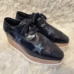 ステラマッカートニー エリス 厚底 スニーカー ネイビー 星