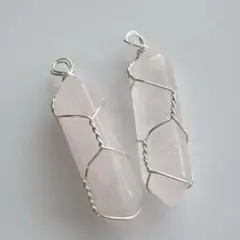 ma553　天然石　ローズクオーツ　ネックレストップ　ST0036