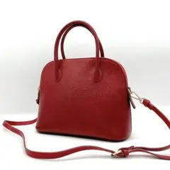 【CELINE】2wayバッグ　ハンドバッグ　レザー　レッド