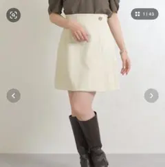 2026春夏新作 アシメプリーツミニスカート　タグ付き　Sサイズのサムネイル