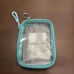Kept クリアポーチ 水色 ミニポーチ キーホルダー
