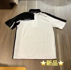 DIADORA ハーフジップ テニスシャツ　メンズ　Ｔシャツ　シャツ　半袖のサムネイル