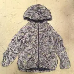 ANNA SUI mini 110cm＊629パーカージャケット　紫水色花柄