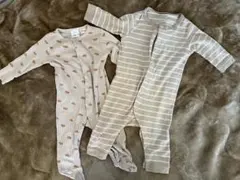 【2点セット】ベビー70サイズ　薄手の長袖ロンパース