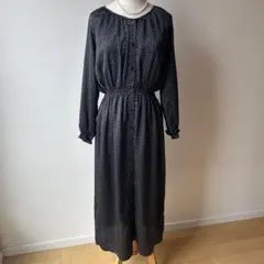 0PAQUE.CLIP 変わりドット柄　ワンピース　M