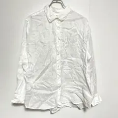 ユニクロ レディース プレミアムリネンシャツ 長袖 白 3XLサイズ