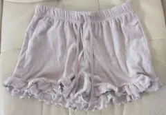 フリル付きショートパンツ 裏起毛 ピンク