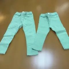 新品同様！SUNNY Landscape パンツ100 120 ミントグリーン