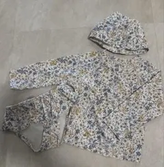 キッズ　水着　80 花柄　セパレート水着　スイムウェア　ベビー　ラッシュガード