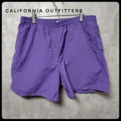 カリフォルニアアウトフィッターズ　ナイロンショーツ　XL　紫　水着　スイムパンツ