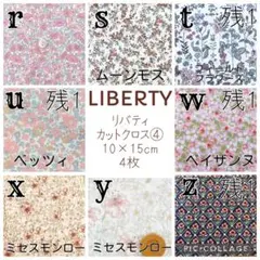 ④リバティ はぎれ　タナローン　選べる4枚　10×15cm カットクロス　別注
