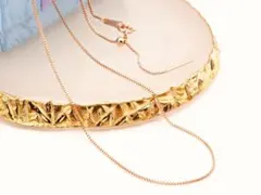 スライドボール チェーン ネックレス ベネチアン ピンクールドPG 18金