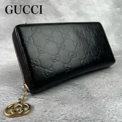 GUCCIグッチシマラインレザー長財布チャームのサムネイル