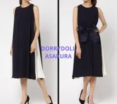 Dorry Doll バイカラーAライン2WAYワンピース ネイビー